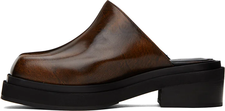 Eckhaus Latta Brown Zoe Clogs - Image 3