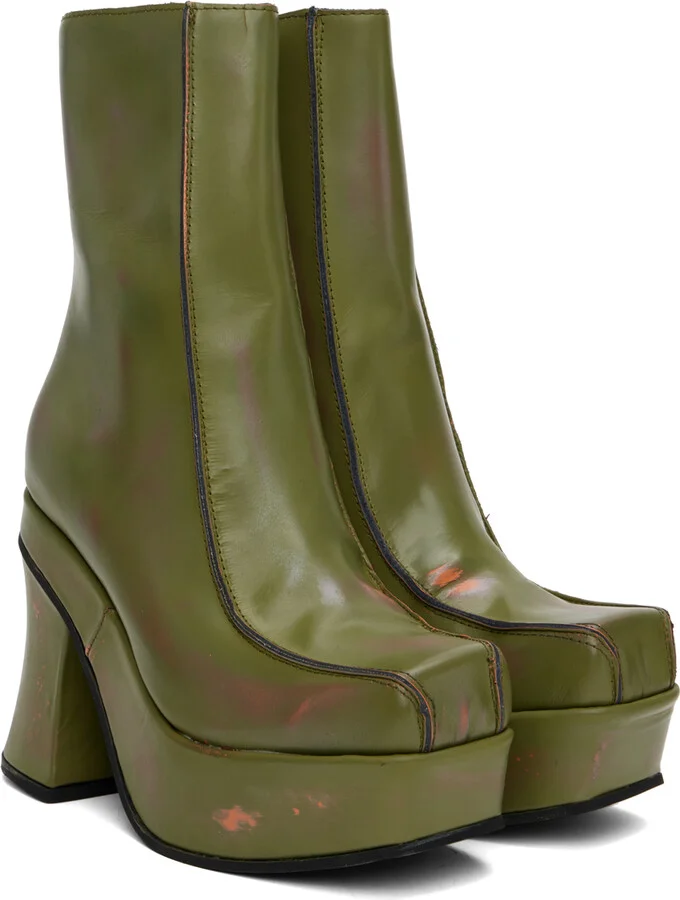 Eckhaus Latta Green Climax Boots - Image 4