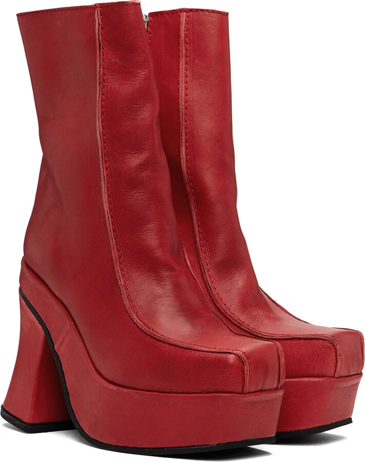 Eckhaus Latta Red Climax Boots - Image 4