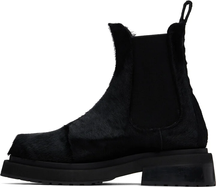 Eckhaus Latta SSENSE Exclusive Black Mike Chelsea Boots - Image 3