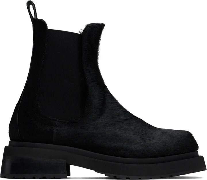 Eckhaus Latta SSENSE Exclusive Black Mike Chelsea Boots