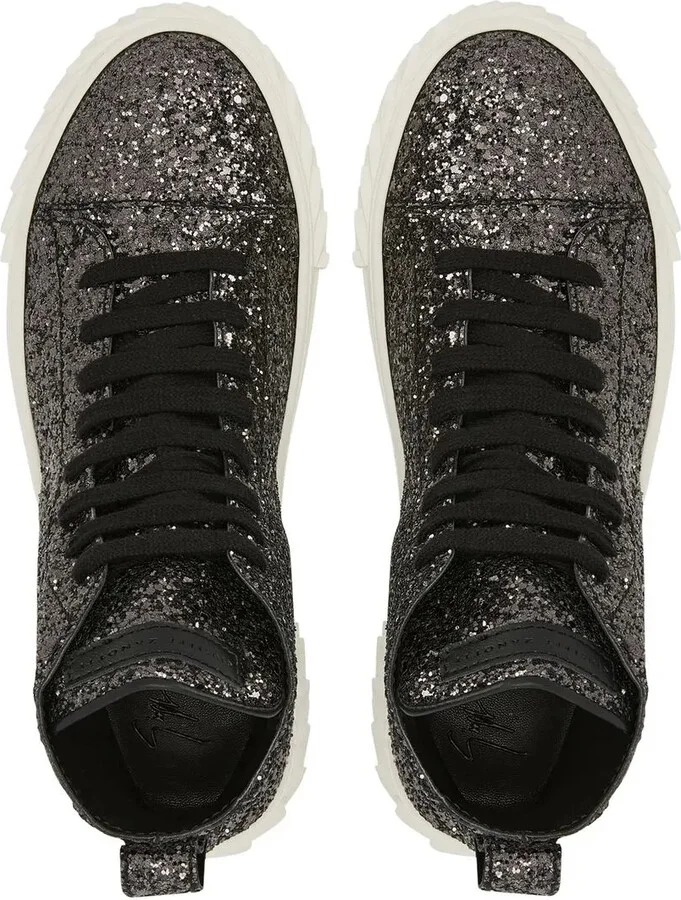 Eco-Blabber glitter high-top sneakers - Image 4