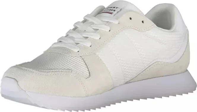 Eco-Conscious White Sneakers With Logo Men's Accent - Image 3