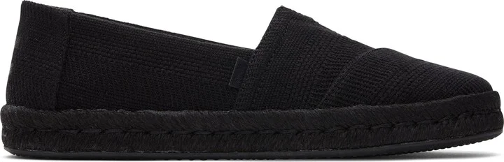 Eco-Friendly Alpargata Rope 2.0 Black Linen Espadrille for Comfort and Style