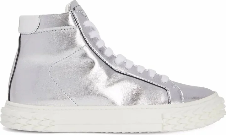 Ecoblabber metallic high-top sneakers