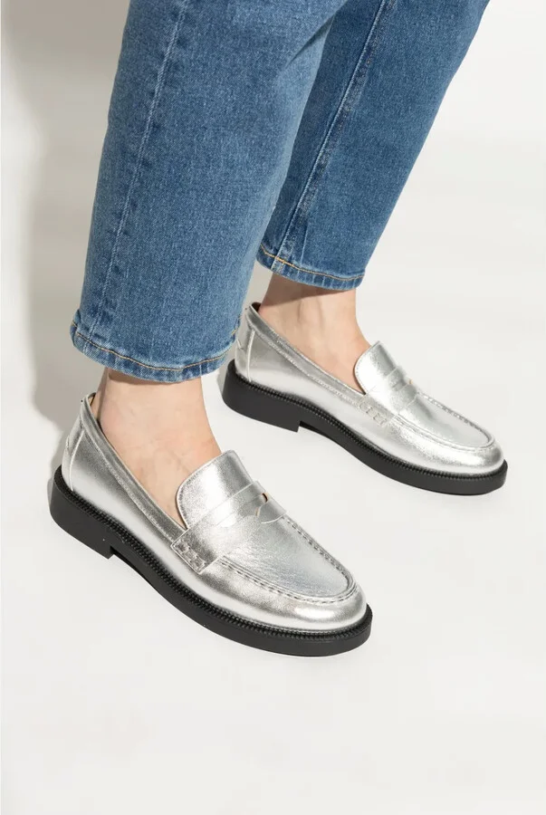 Eden metallic-leather loafers - Image 2
