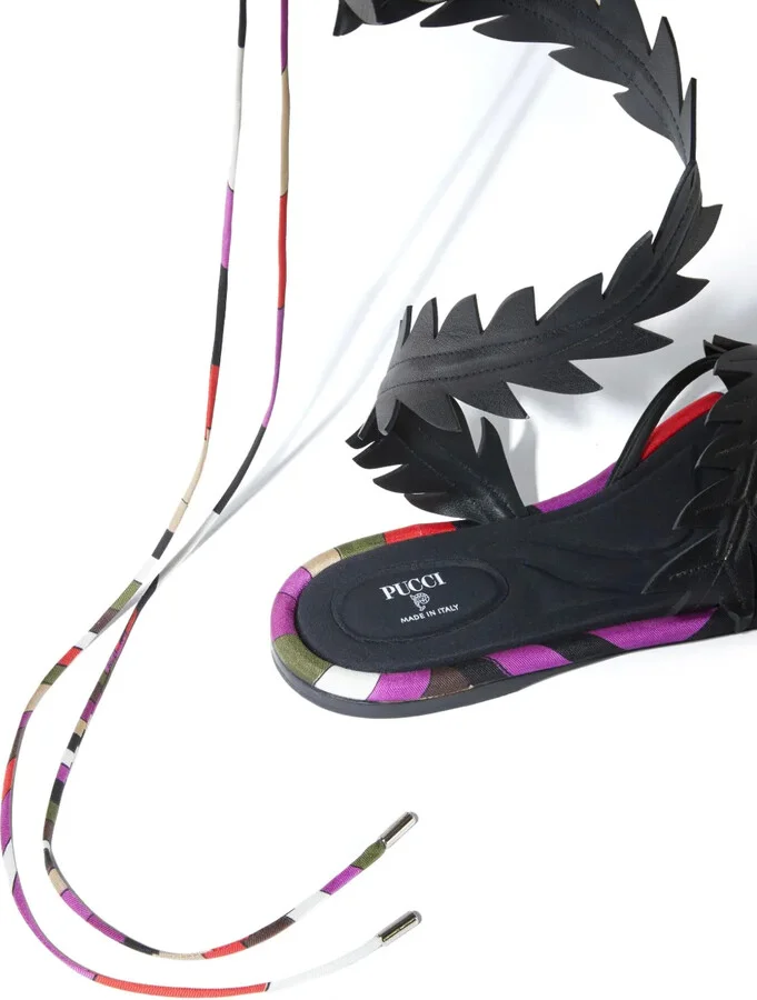 Edera leather flat sandals - Image 4