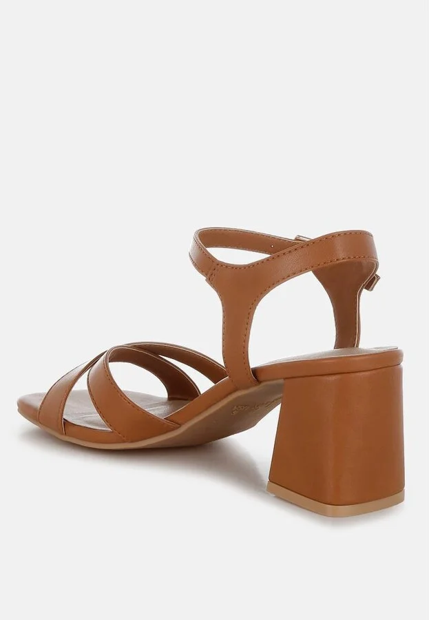 Edessa Square Toe Block Heel Sandals - Image 3
