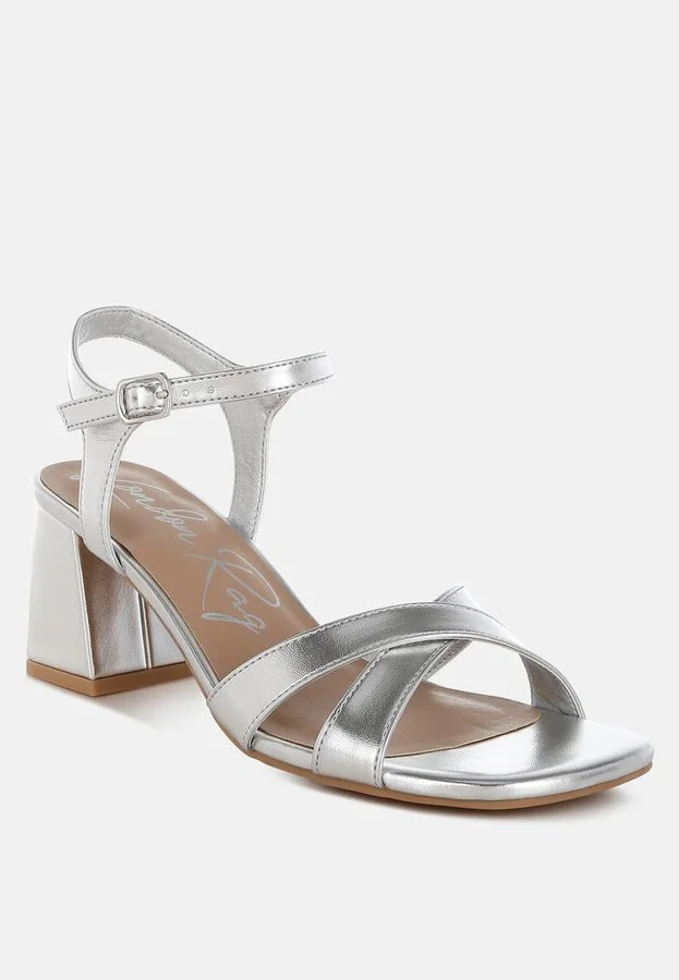 Edessa Square Toe Block Heel Sandals - Image 4