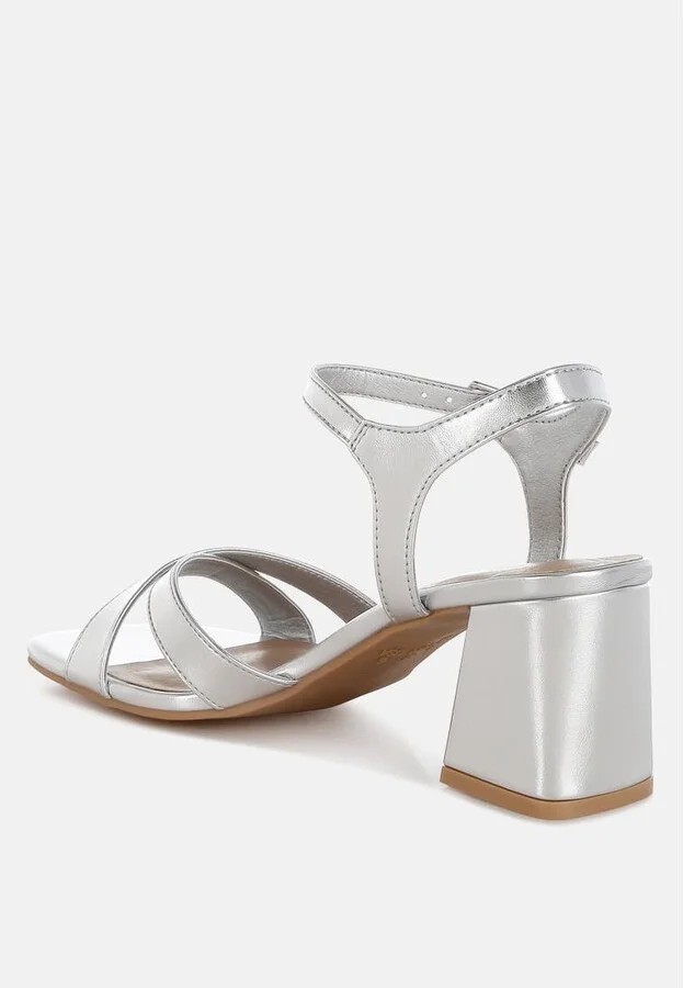 Edessa Square Toe Block Heel Sandals - Image 5