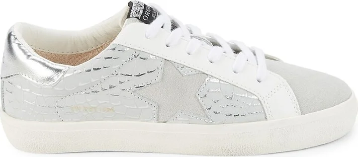 Edge Croc Embossed Leather Sneakers