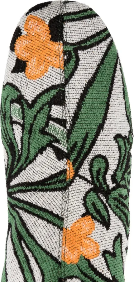 Edie 40mm floral-jacquard boots - Image 4