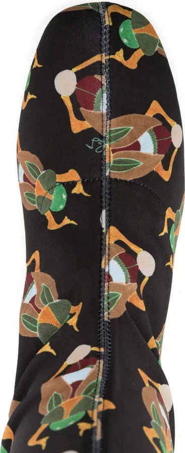 Edie 40mm scarab-jacquard boots - Image 4