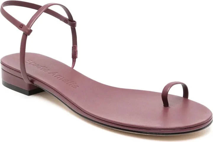 Edith flat leather sandals - Image 2