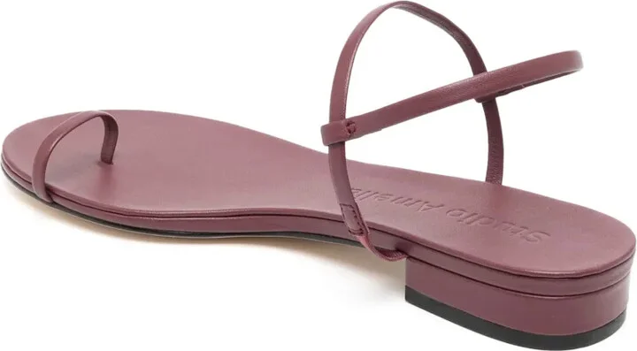 Edith flat leather sandals - Image 3