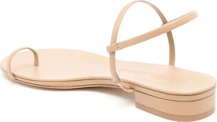 Edith flat leather sandals - Image 3