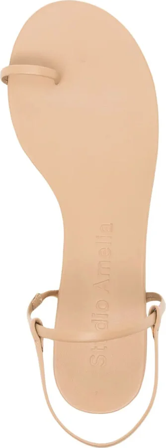 Edith flat leather sandals - Image 4