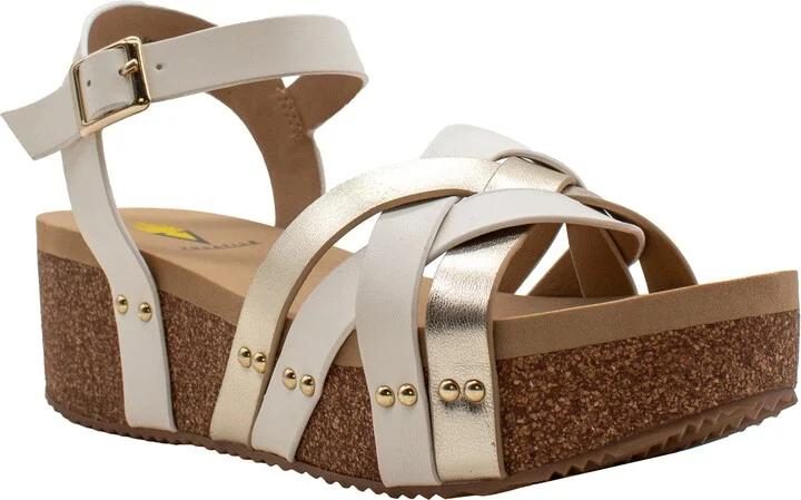 Edna Ankle Strap Platform Wedge Sandal