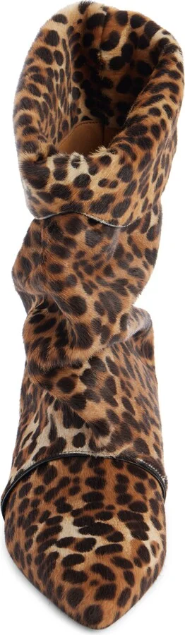 Edrik Leopard Print Kitten Heel Calf Hair Bootie - Image 4