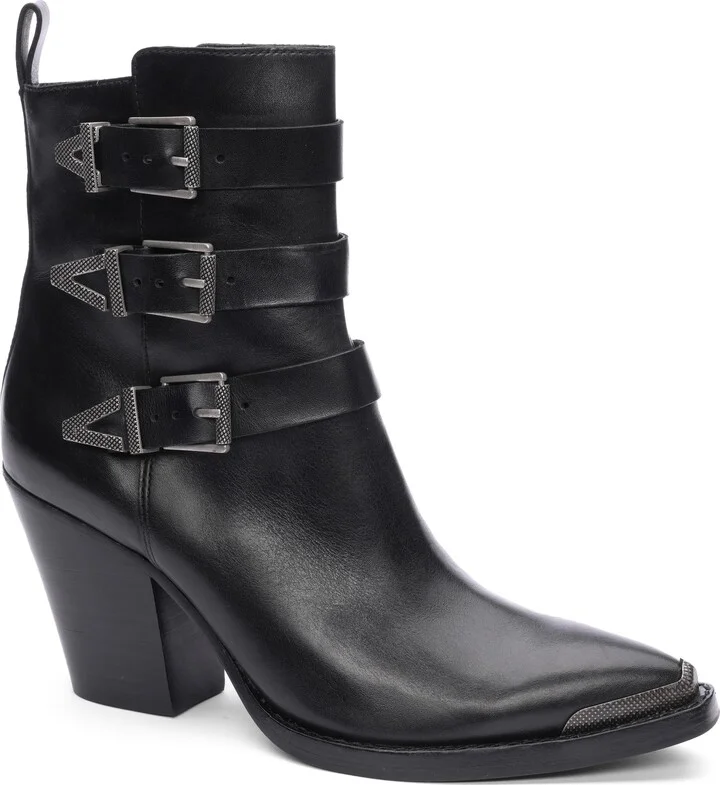 Edwin Triple Buckle Zip Bootie