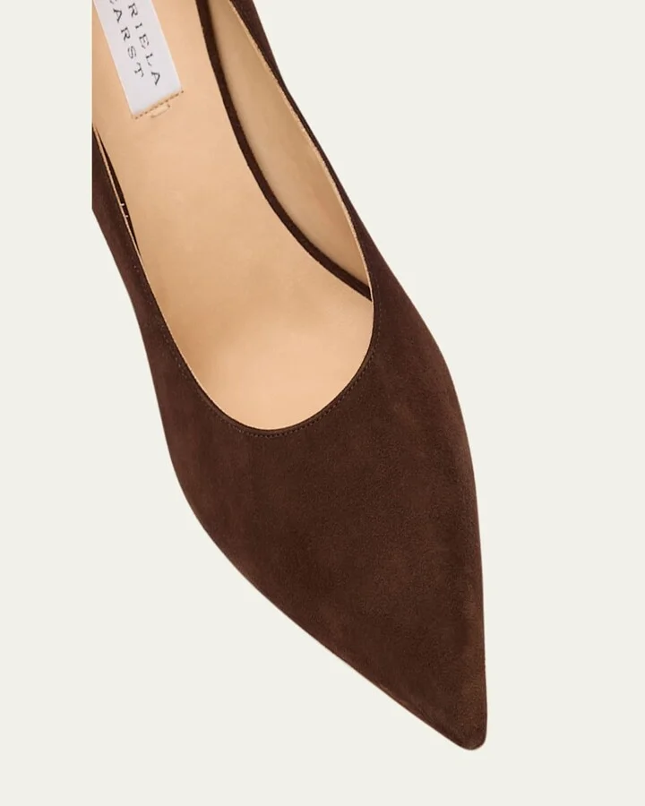 Edwina Kid Suede Pumps - Image 4