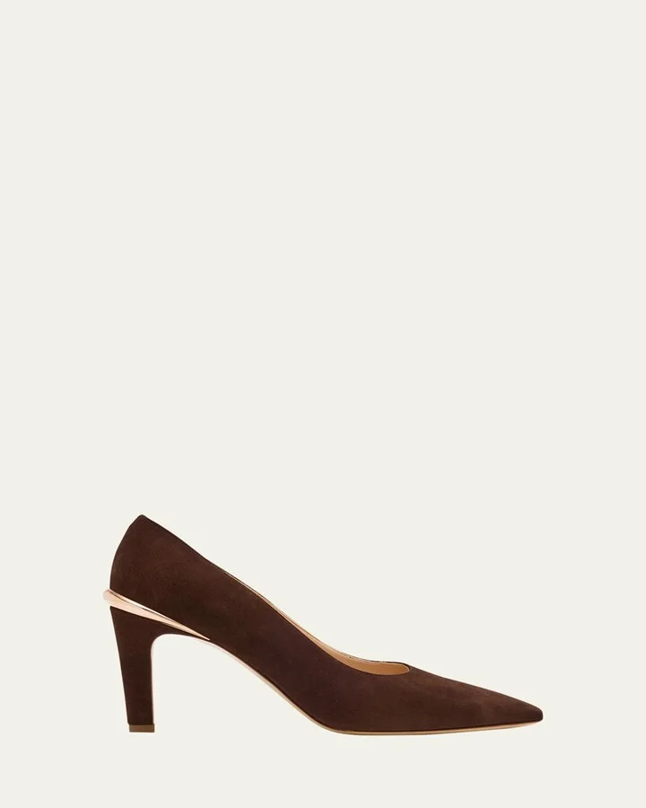 Edwina Kid Suede Pumps