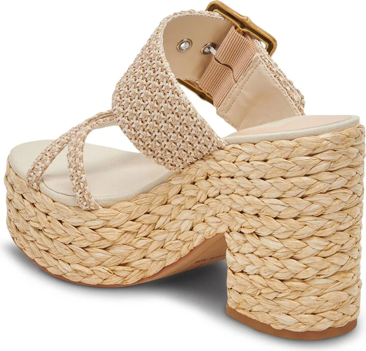 Edwina Raffia Platform Slide Sandal - Image 2