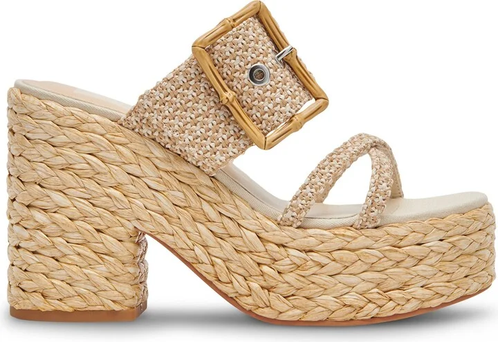 Edwina Raffia Platform Slide Sandal - Image 3