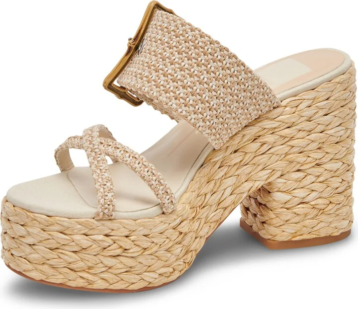 Edwina Raffia Platform Slide Sandal - Image 8