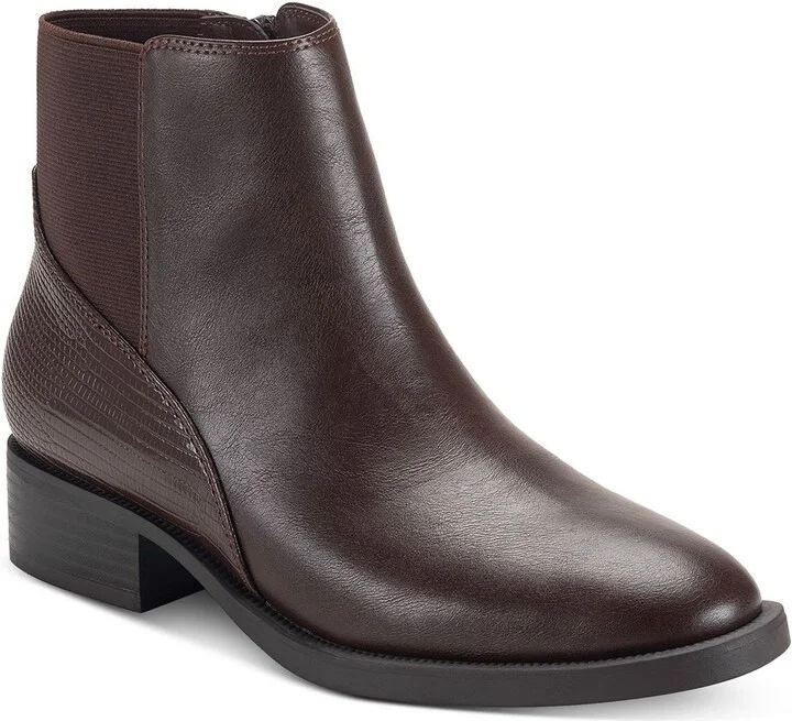 Edwinaap Womens Zipper Manmade Ankle Boots