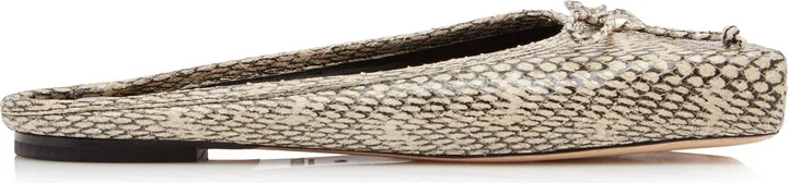 Effect Leather Ballet Mules