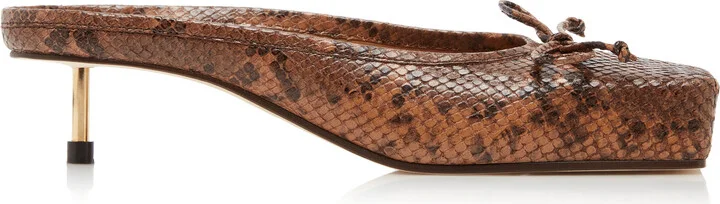Effect Leather Ballet Pumps
