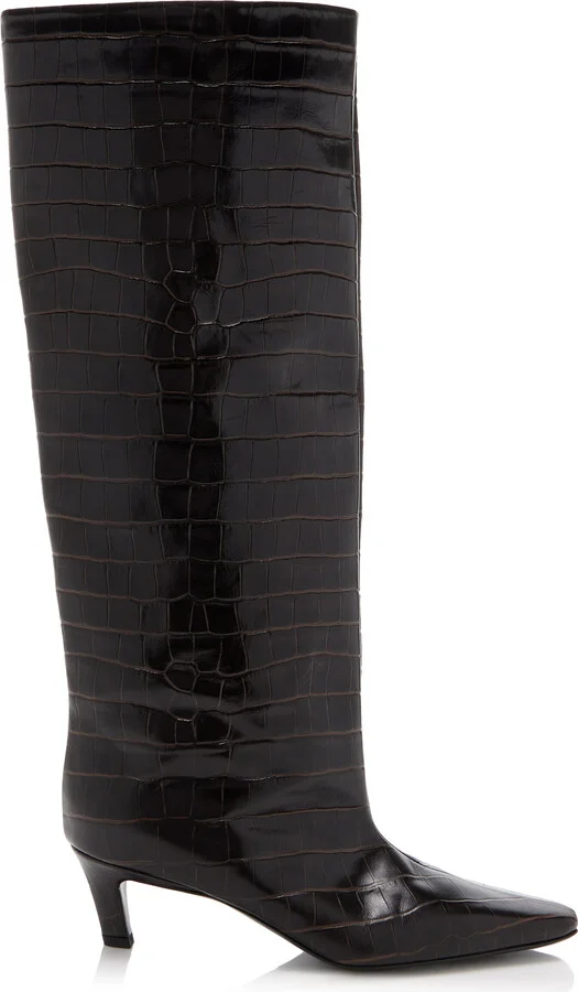 Effect Leather Boots