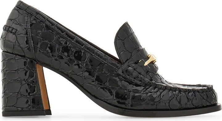 Effect Leather Pumps