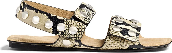 Effect Leather Sandals