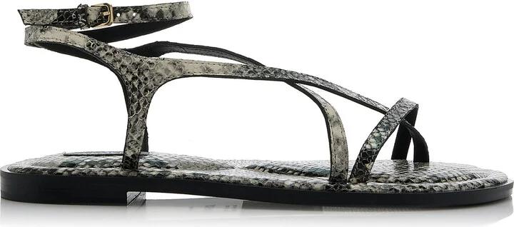Effect Leather Sandals