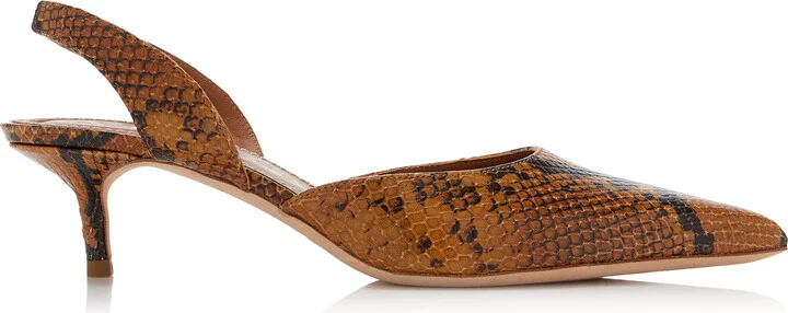 Effect Leather Slingback Pumps