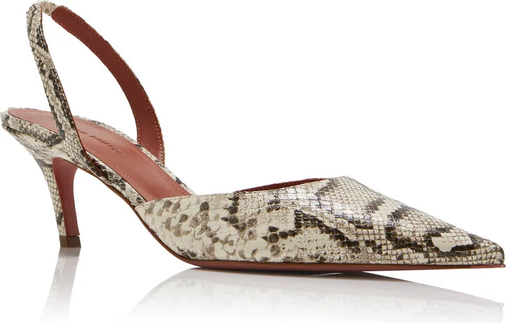 Effect Leather Slingback PumpsMuaddi