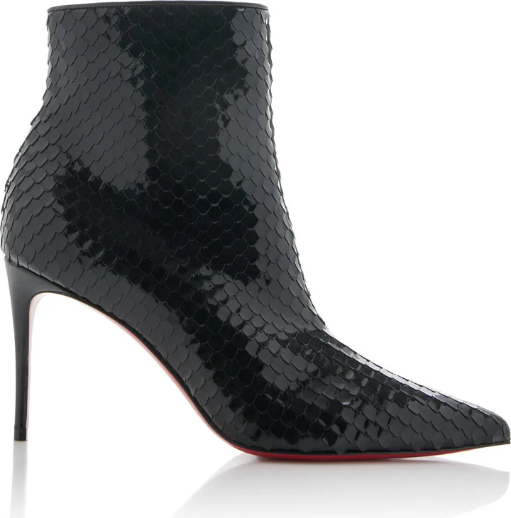 Effect Patent Leather Ankle BootsLouboutin