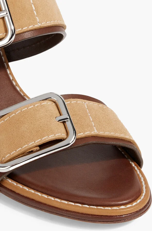 Effie 80 buckled suede mules - Image 4