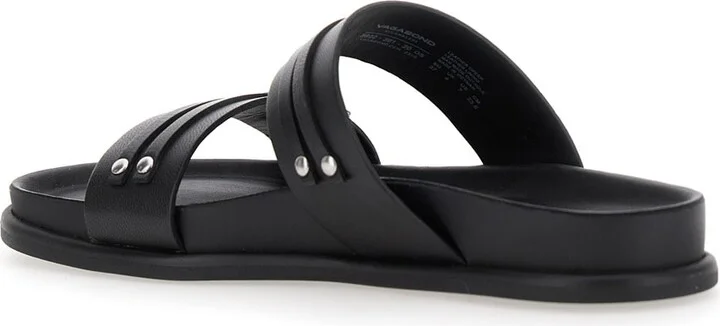 'effie' Black Sandals With Two Buckle Closure In Leather Woman - Image 3