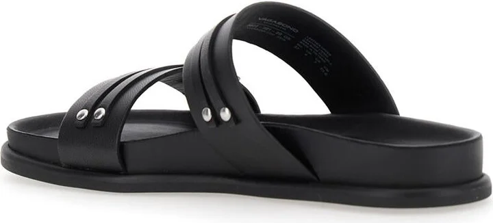 'Effie' Black Sandals With Two Buckle Closure In Leather Woman - Image 3
