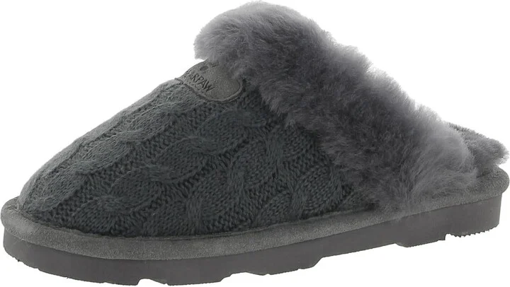 Effie Womens Boucle Sheepskin Mule Slippers
