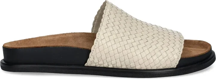 Effie woven leather slides