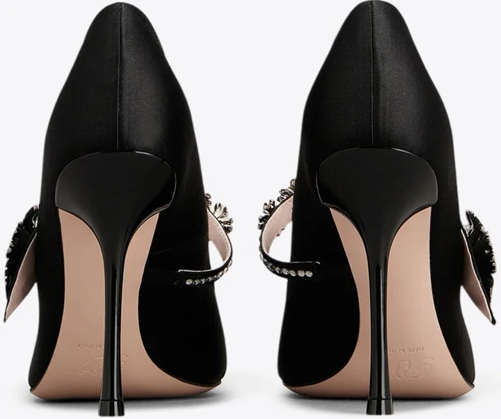 Efflorescence 100 Mary-Jane Satin Pumps - Image 2
