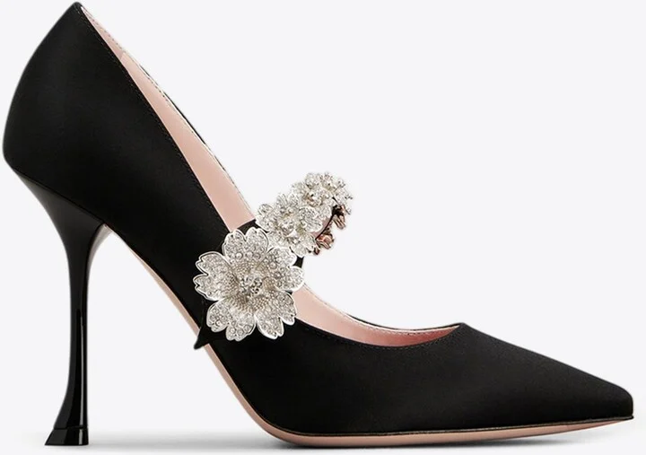 Efflorescence 100 Mary-Jane Satin Pumps