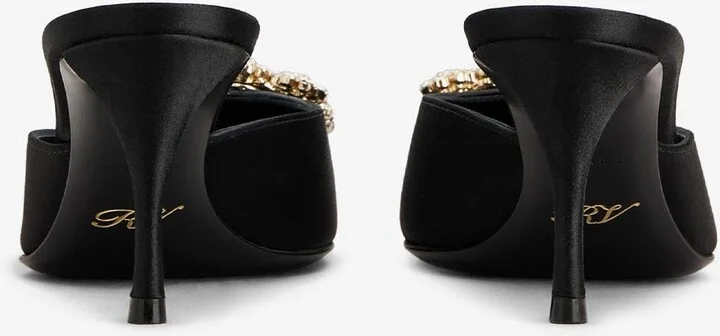 Efflorescence 65 Crystal Buckle Satin Mules - Image 2