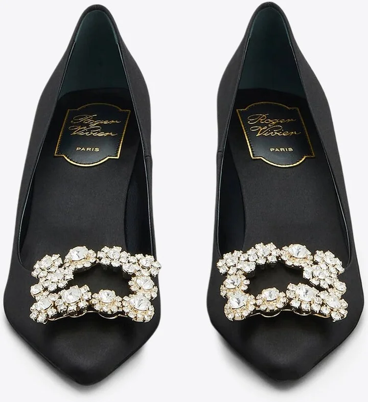 Efflorescence 65 Crystal Embellished Satin Pumps - Image 2