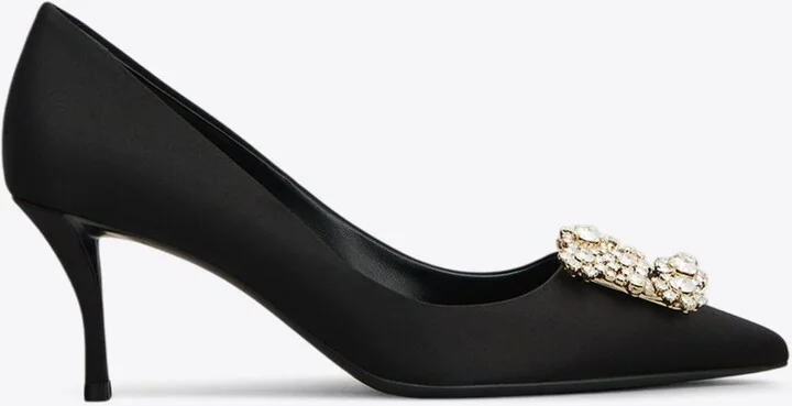 Efflorescence 65 Crystal Embellished Satin Pumps