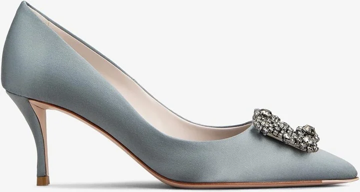Efflorescence 65 Crystal Embellished Satin Pumps